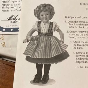 Heidi Danbury Mint Shirley Temple Movie Classics Porcelain Doll
